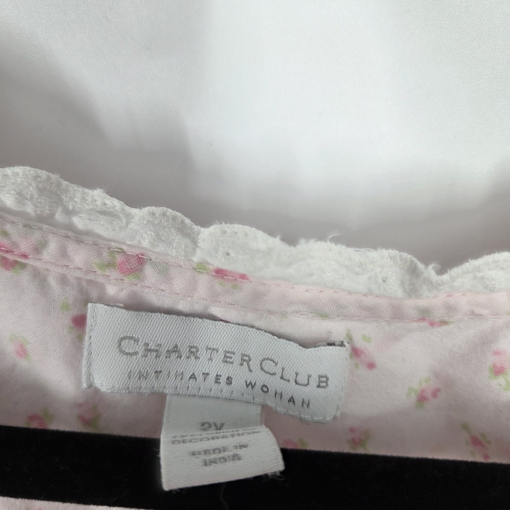 LOT 2 Charter Club Pink Blue Sleeveless 100% COTTON Ballet Nightgown 2X Cottage - Picture 4 of 5
